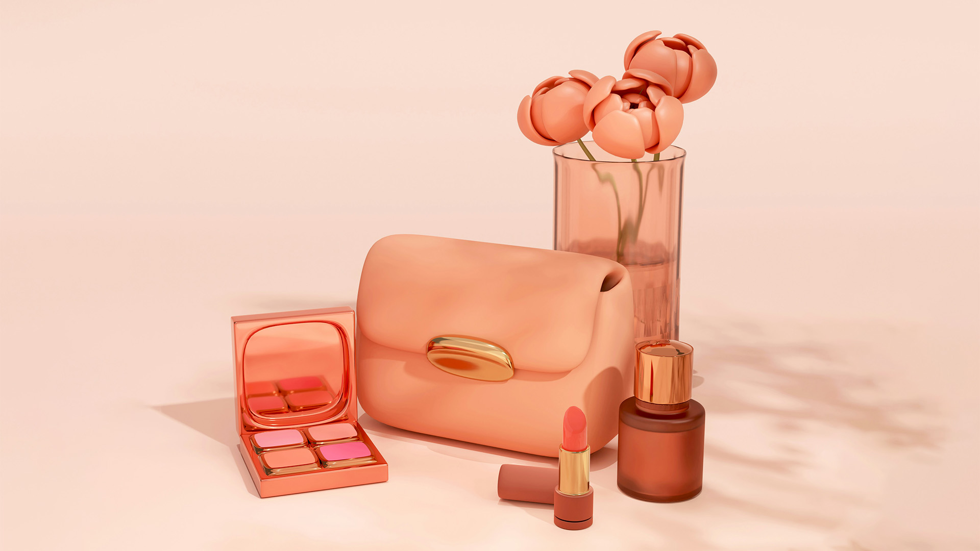 コスメとお花の画像