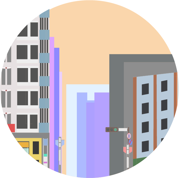 親不孝通りのイラスト